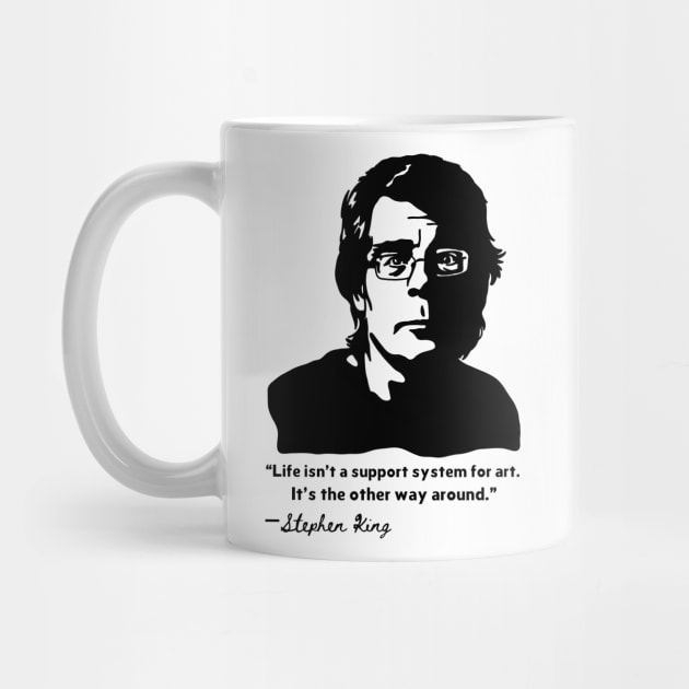 Stephen King Portrait and Quote by Slightly Unhinged